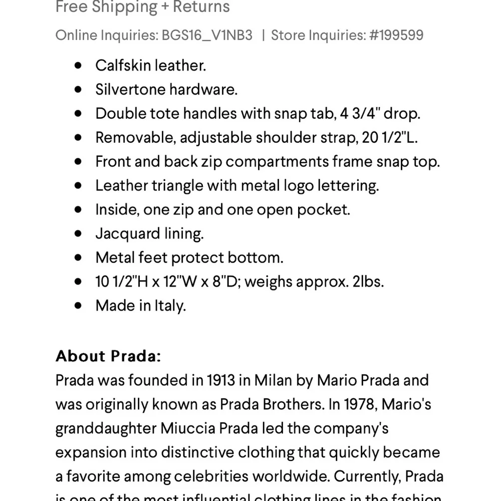 Mint Condition 2015 Prada Nero Glacé Calf Double Pocket Handbag/Crossbody - Picture 6 of 6